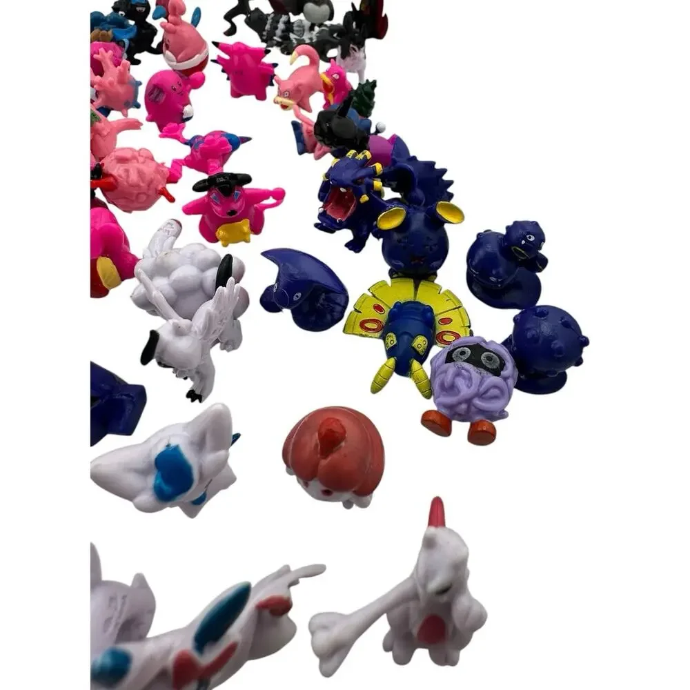 Vintage Authentic Pokémon Mini Figure Lot — 111 Figurines Stamped RL China